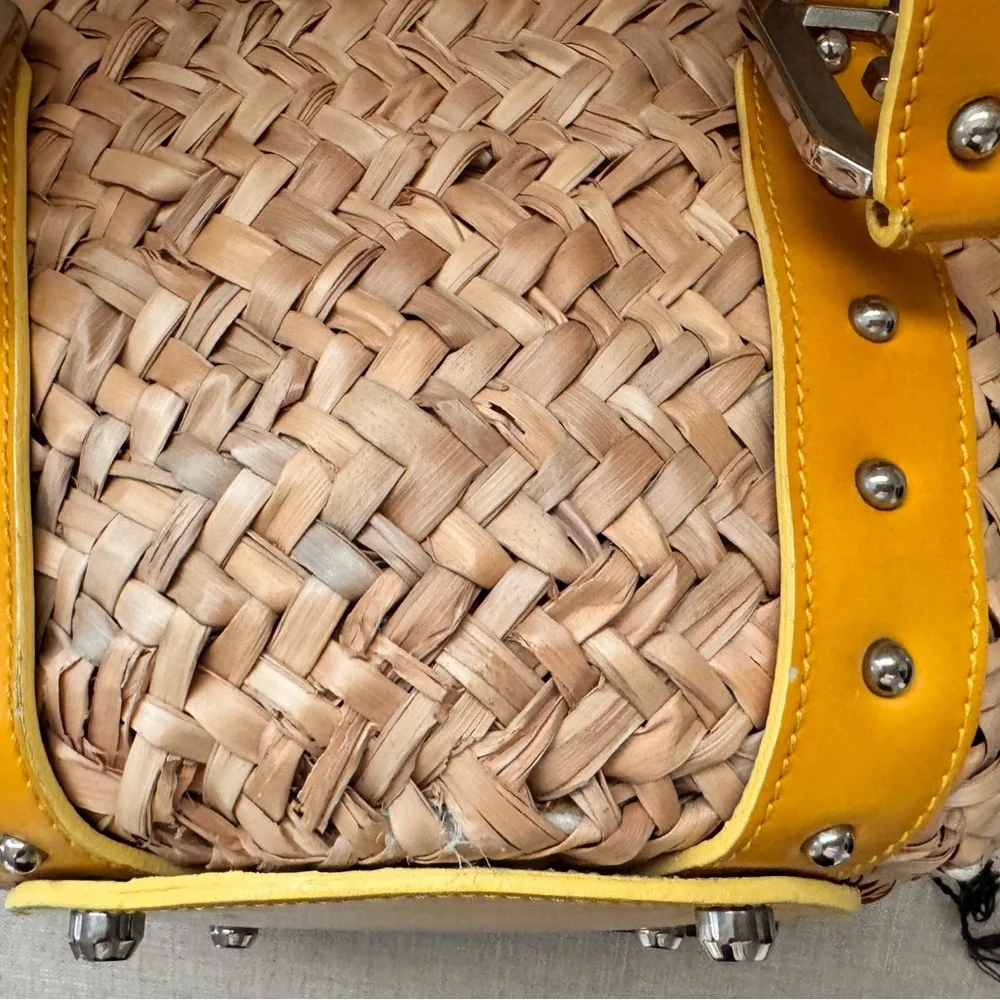 Dolce & Gabbana Woven Tote with Yellow Straps - Picture 11 of 15